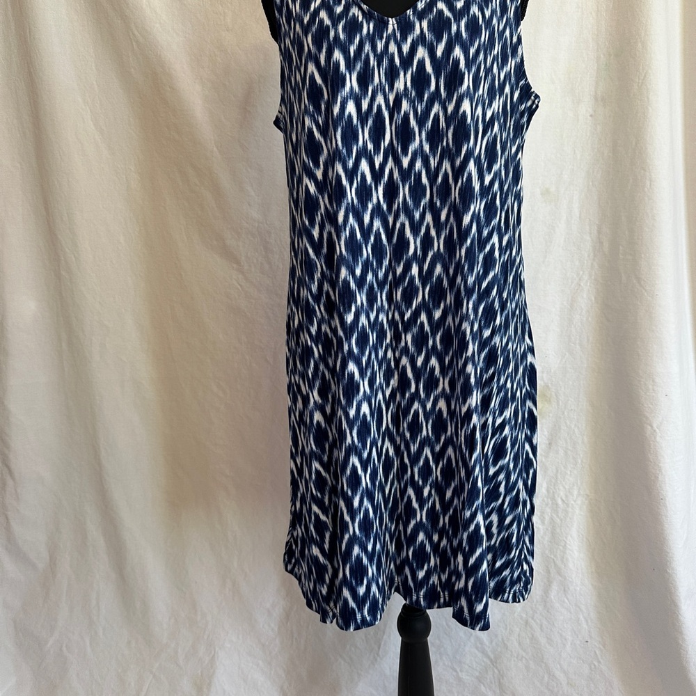 St. John's Bay Blue and White Tie-Dye Top/Dress